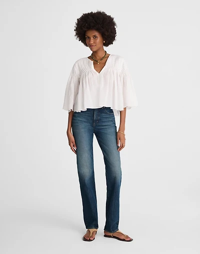 The Petite Longline Straight Jean | Madewell