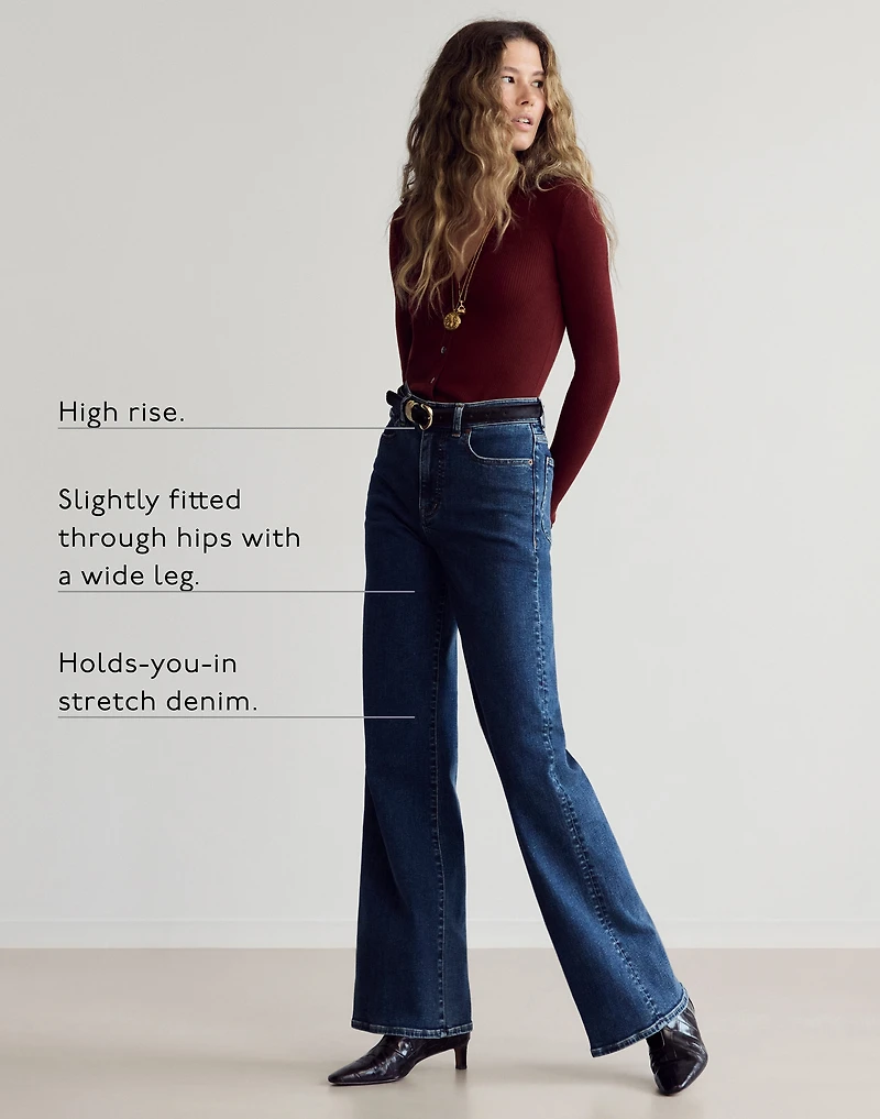 The Wide-Leg Jean in Super Stretch