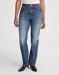 The Curvy Longline Straight Jean Greendale Wash | Madewell