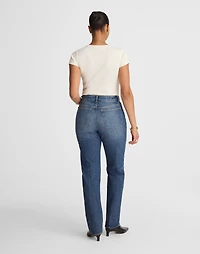The Curvy Longline Straight Jean Greendale Wash | Madewell