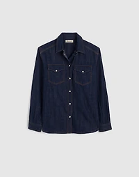 Denim Oversized Western Shirt | Madewell