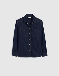 Denim Oversized Western Shirt | Madewell