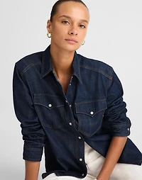 Denim Oversized Western Shirt | Madewell