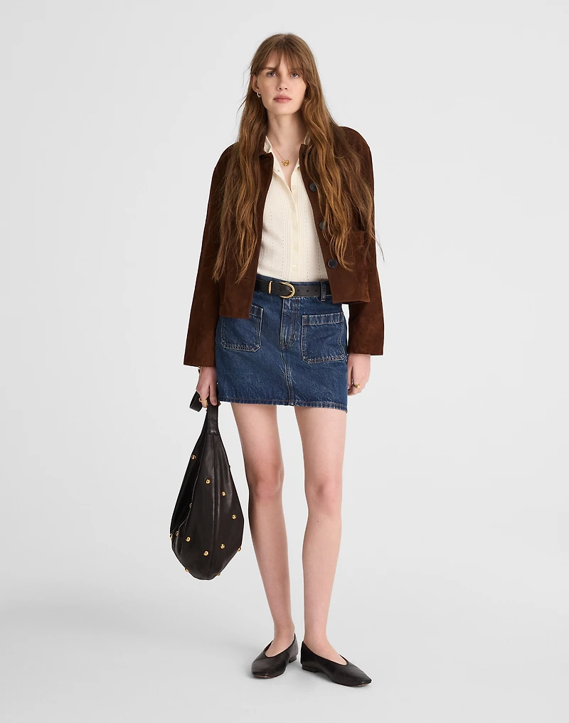 The Emmett Mini Skirt Greendale Wash | Madewell