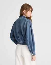 Zip-Up Bomber Jacket Airy Denim | Madewell
