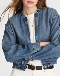 Zip-Up Bomber Jacket Airy Denim | Madewell