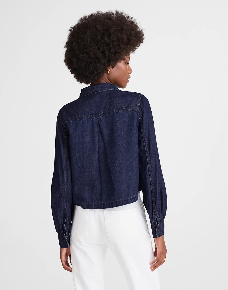 Denim Patch Pocket Button-Up Top | Madewell