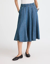 Flared Denim Midi Skirt: Airy Edition | Madewell