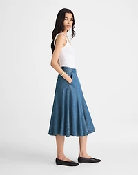 Flared Denim Midi Skirt: Airy Edition | Madewell
