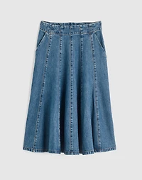 Flared Denim Midi Skirt: Airy Edition | Madewell