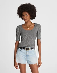 Puff-Sleeve Scoopneck Tee | Madewell