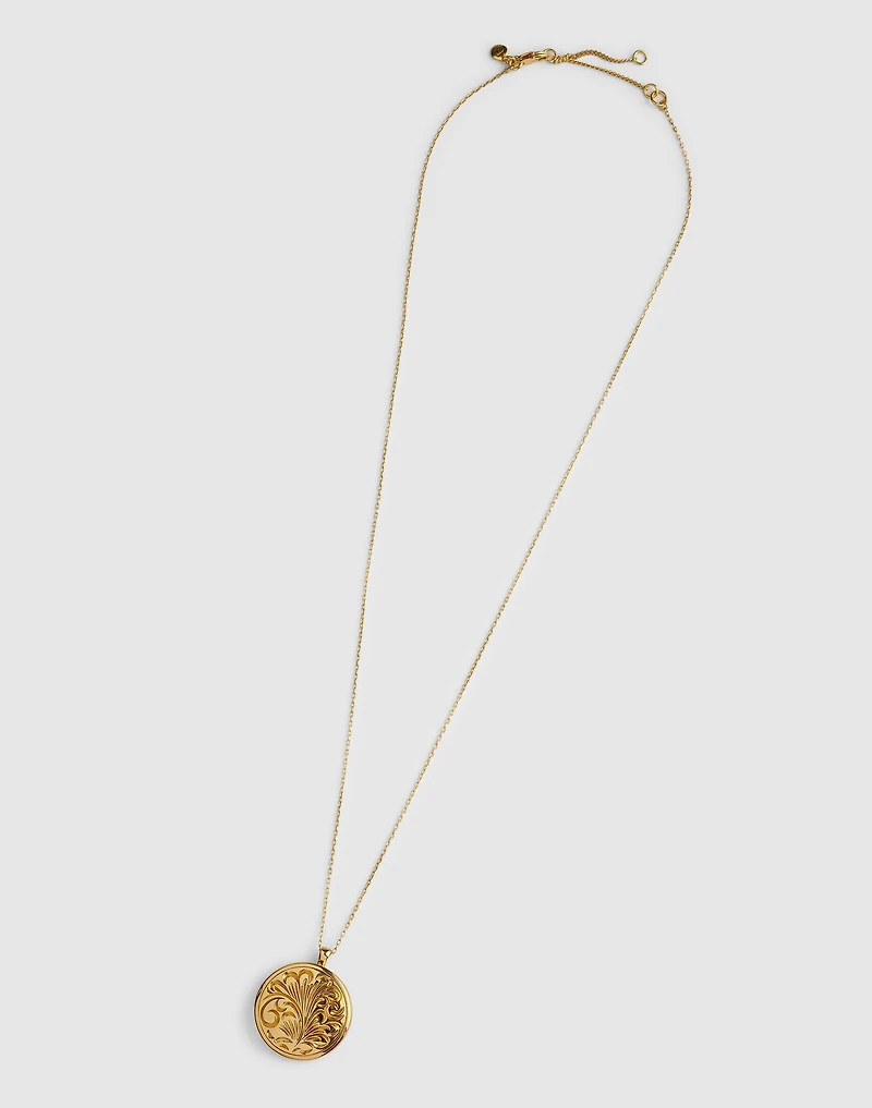 Engraved Locket Pendant Necklace | Madewell