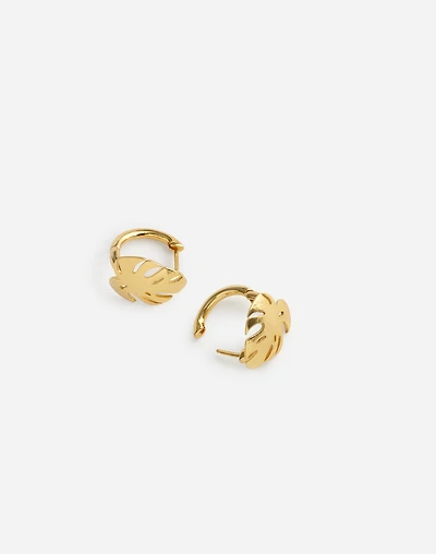 Monstera Hoop Earrings | Madewell