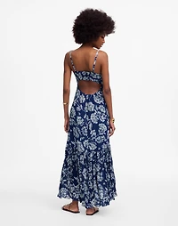 Textured Maxi Slip Dress Floral | Madewell