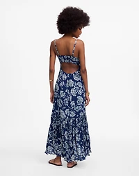Textured Maxi Slip Dress Floral | Madewell