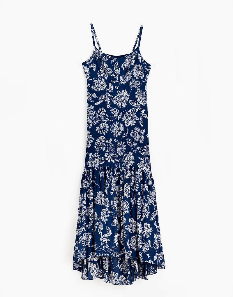 Textured Maxi Slip Dress Floral | Madewell