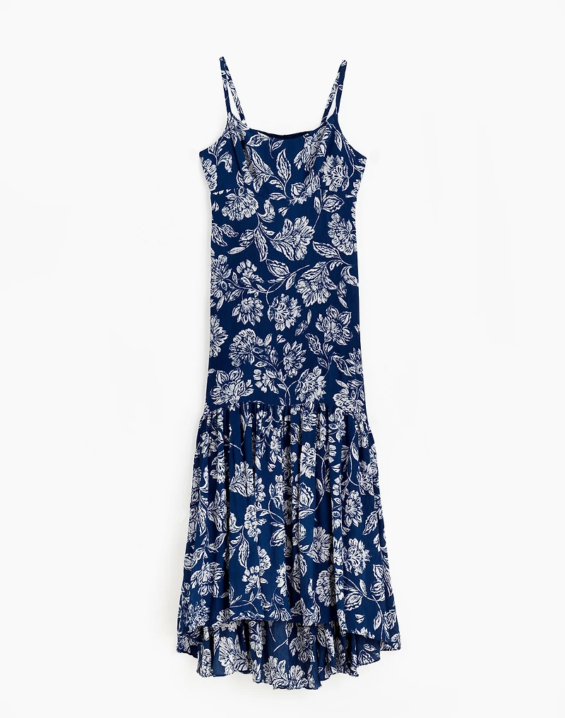 Textured Maxi Slip Dress Floral | Madewell