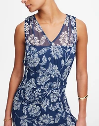 Sheer V-Neck Maxi Dress Floral | Madewell