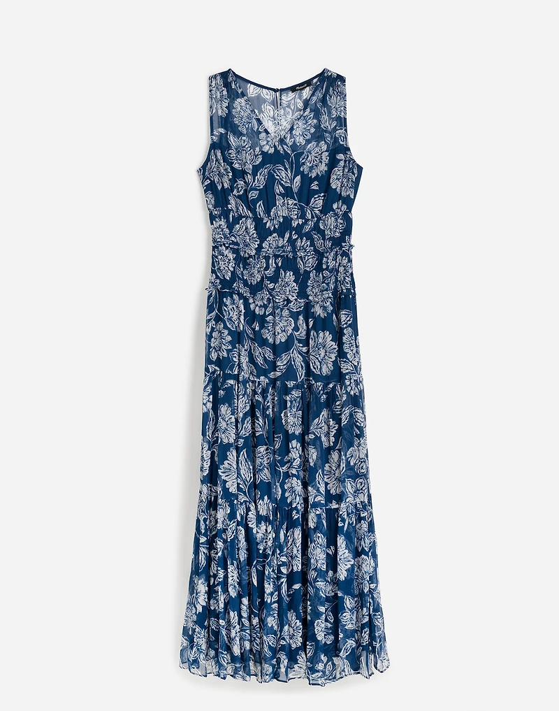 Sheer V-Neck Maxi Dress Floral | Madewell