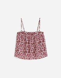 Shirred Squareneck Tank Floral | Madewell