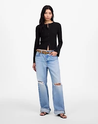 Flared-Sleeve Cardigan