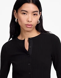 Flared-Sleeve Cardigan