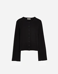 Flared-Sleeve Cardigan