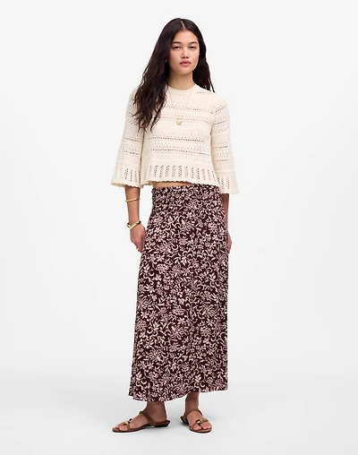 Smocked-Waist Midi Skirt | Madewell