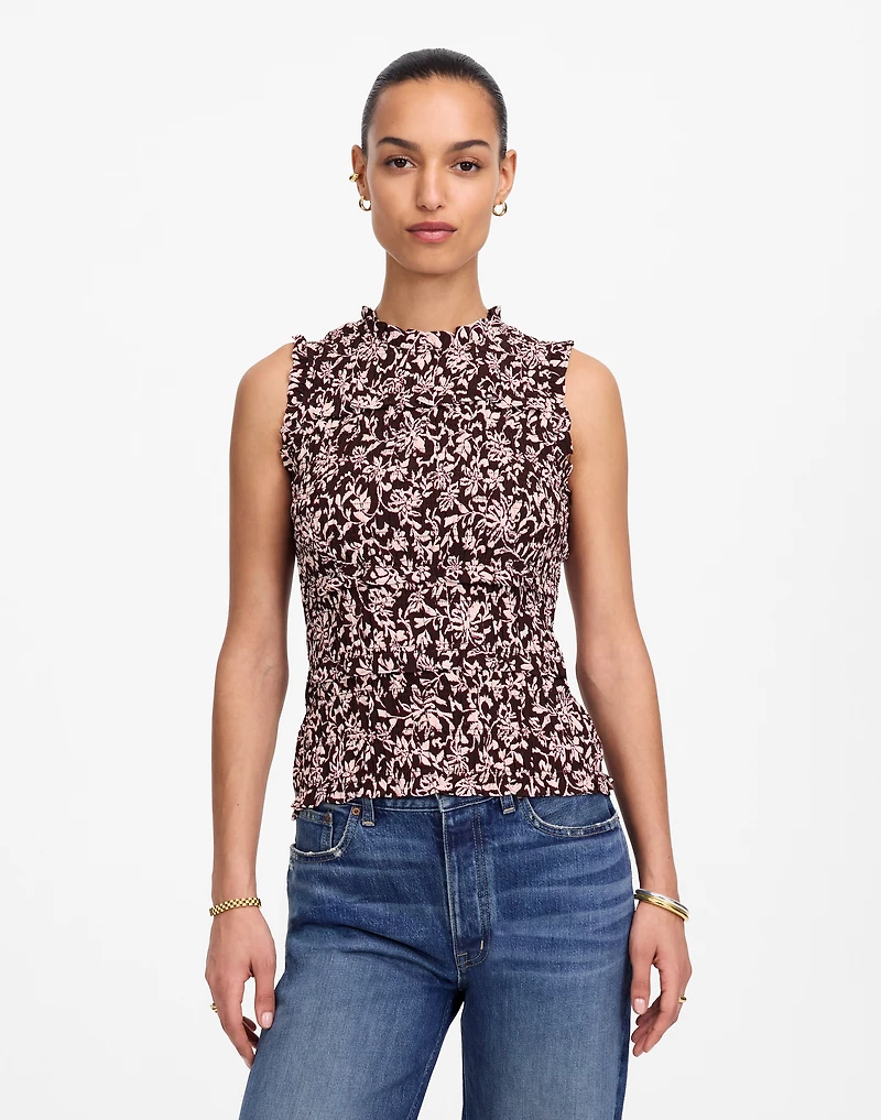 Ruffled Smocked Top in Floral | Madewell