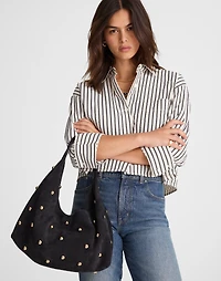 The Mylie Shoulder Bag in Studded Suede | Madewell