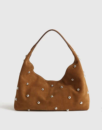 The Mylie Shoulder Bag Studded Suede | Madewell