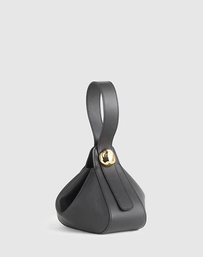 The Sculpted Metal Wristlet Bag
