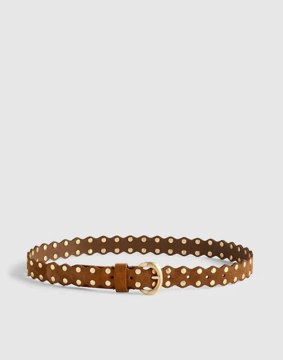 Studded Scalloped Belt Suede | Madewell
