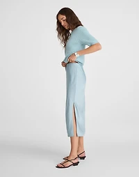 Satin Midi Slip Skirt | Madewell