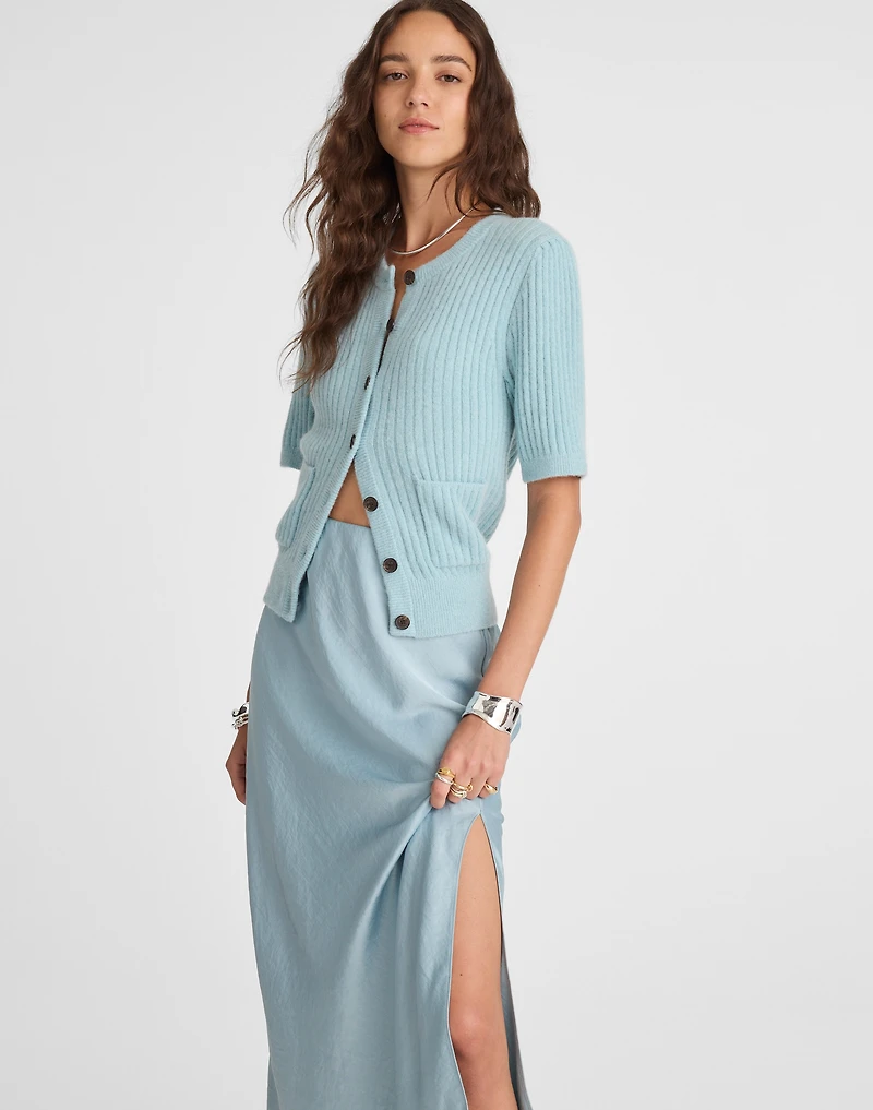 Satin Midi Slip Skirt | Madewell