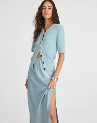 Satin Midi Slip Skirt | Madewell