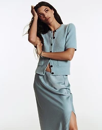 Satin Midi Slip Skirt | Madewell