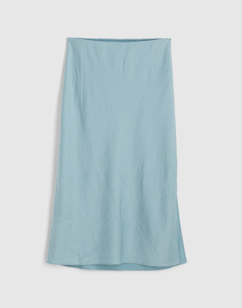 Satin Midi Slip Skirt | Madewell