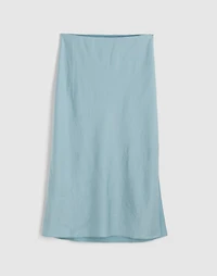 Satin Midi Slip Skirt | Madewell