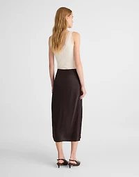 Satin Midi Slip Skirt | Madewell