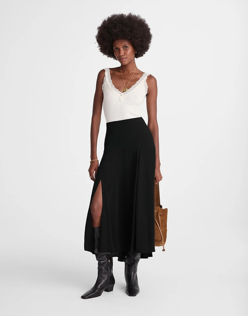 Circle Midi Skirt Crêpe de Chine | Madewell