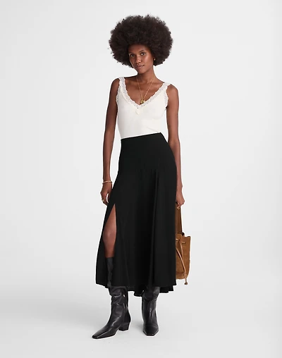 Circle Midi Skirt Crêpe de Chine | Madewell