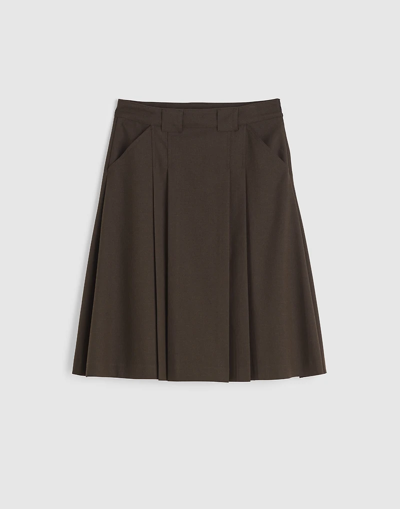 Pleated Midi Skirt | Madewell