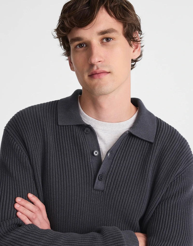 Cotton Shaker-Stitch Polo | Madewell