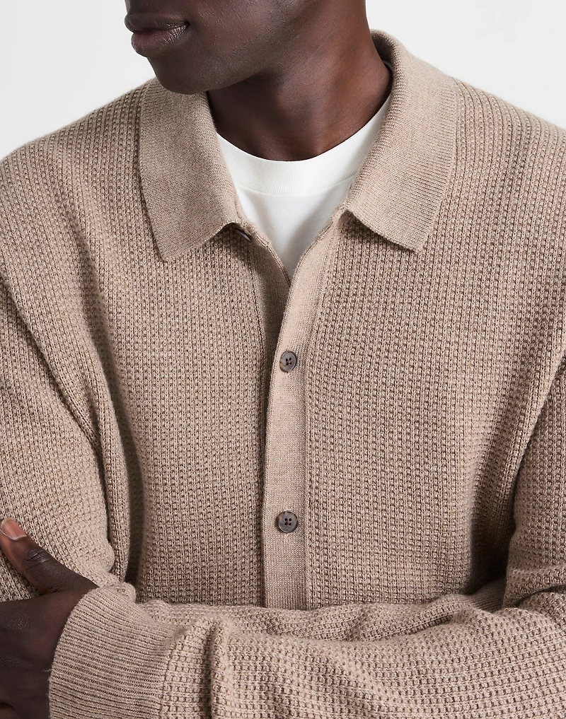 Merino Wool Collared Cardigan | Madewell