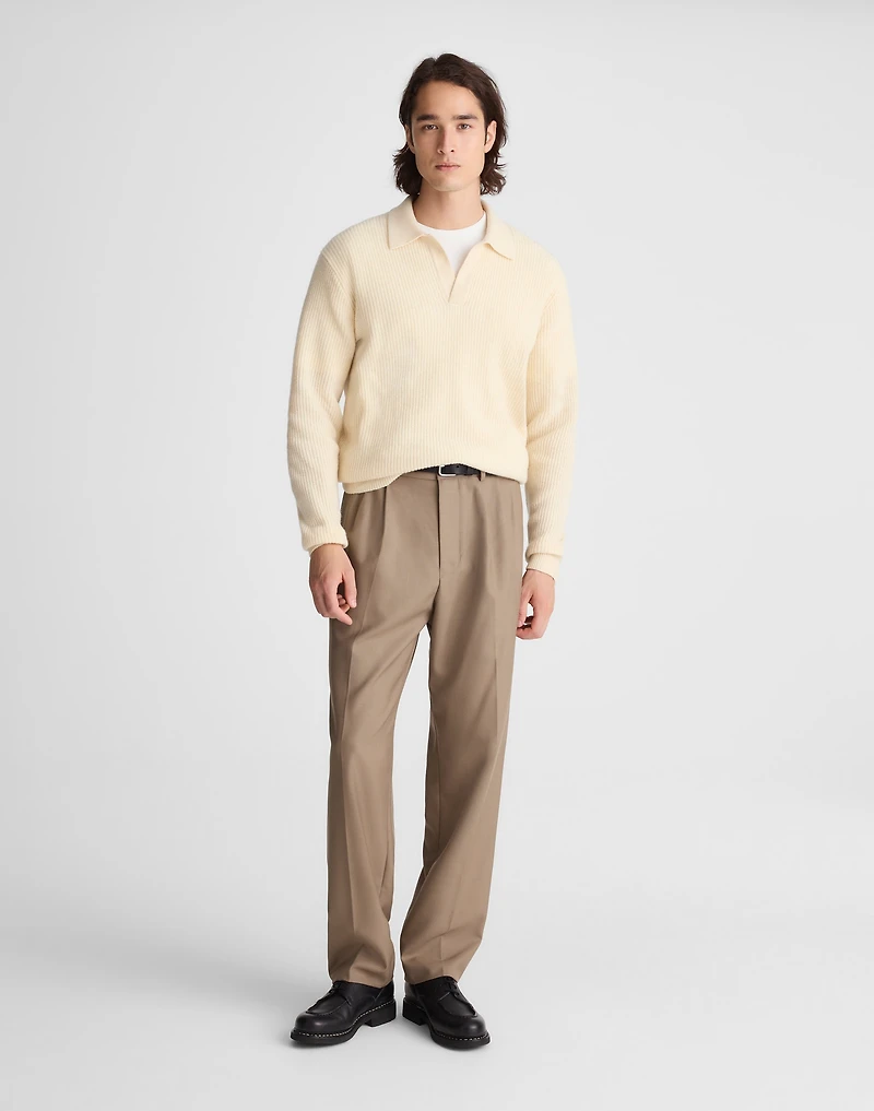 Johnny-Collar Sweater Polo in Heritage Merino Wool | Madewell