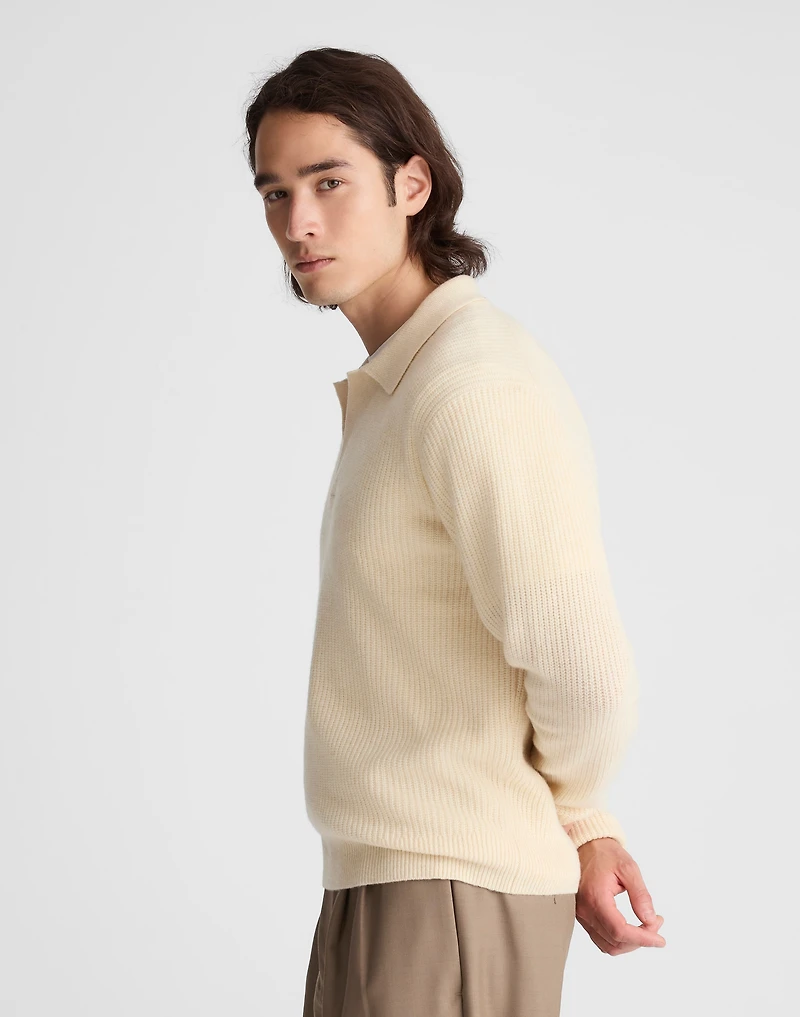 Johnny-Collar Sweater Polo in Heritage Merino Wool | Madewell