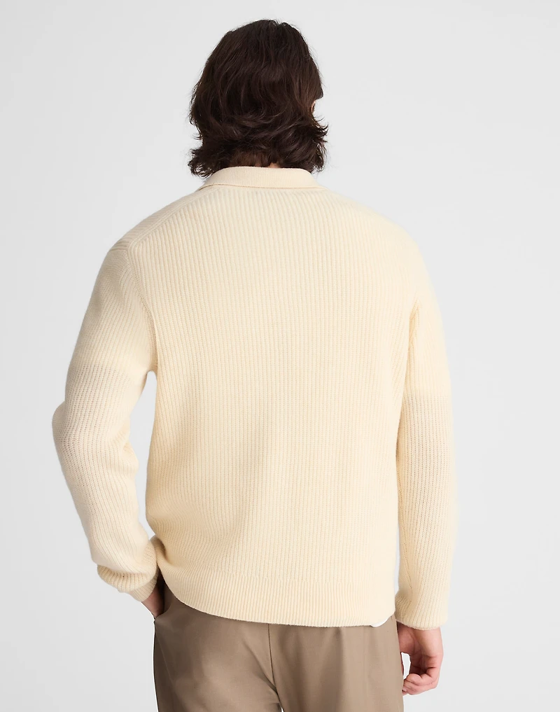 Johnny-Collar Sweater Polo in Heritage Merino Wool | Madewell