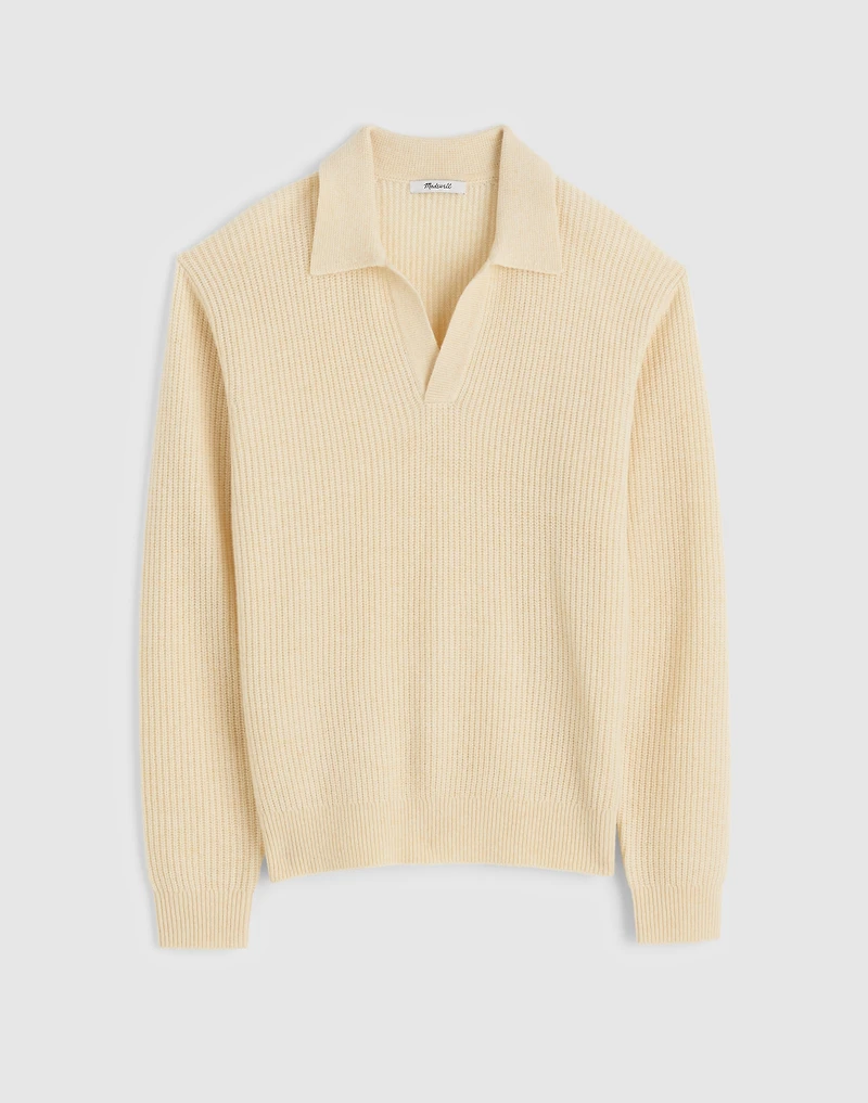 Johnny-Collar Sweater Polo in Heritage Merino Wool | Madewell
