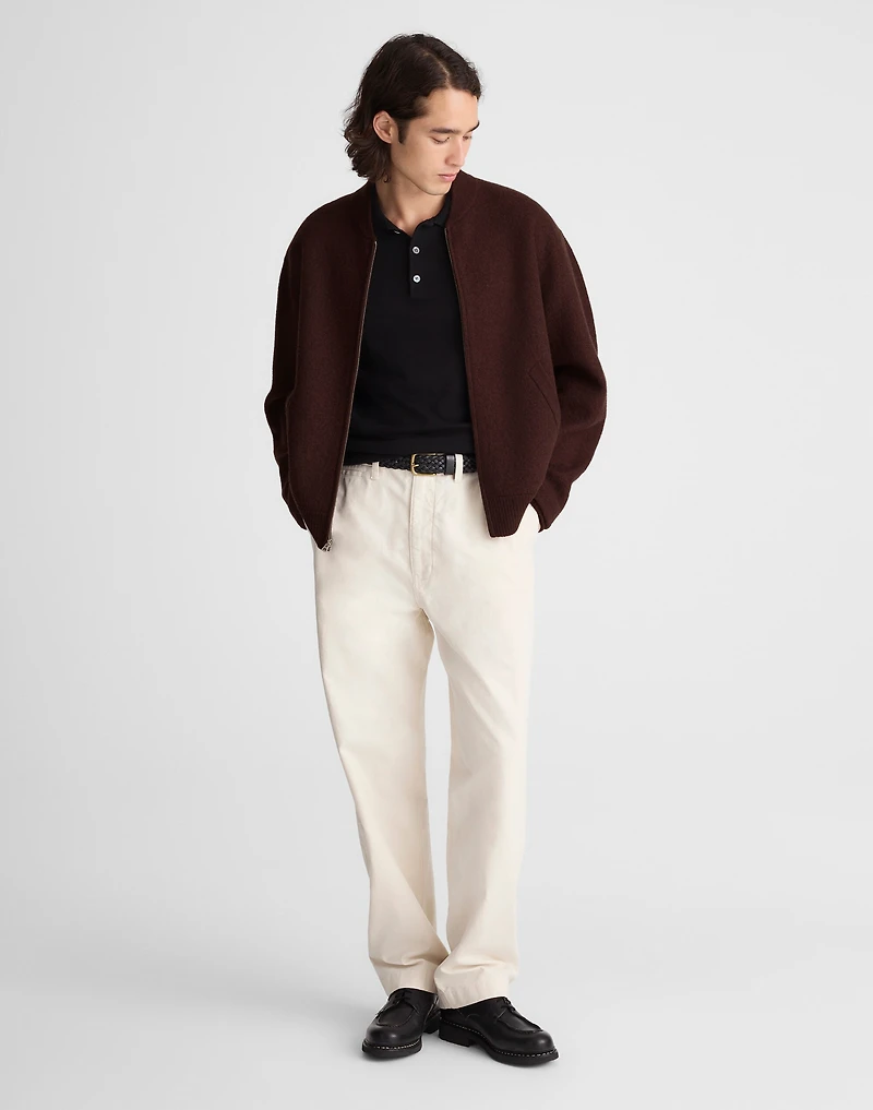 Boiled Wool Baseball Jacket | Madewell